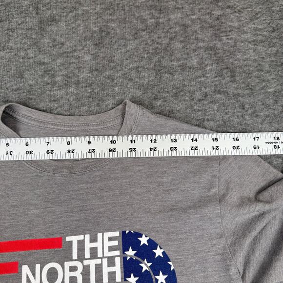 The North Face Never Stop Exploring Tshirt Men's Small Slim Fit American Flag - Picture 7 of 8